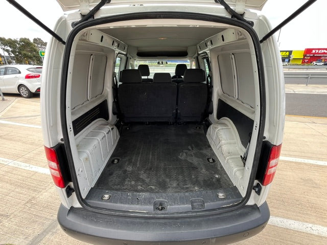 Rear cargo area of Volkswagen Caddy Crew Cab