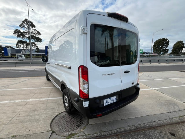 Rear view of 2021 Ford Transit van
